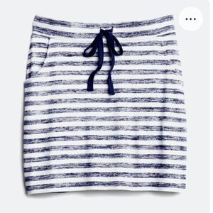 Market & Spruce Navy and White Striped Mini Skirt